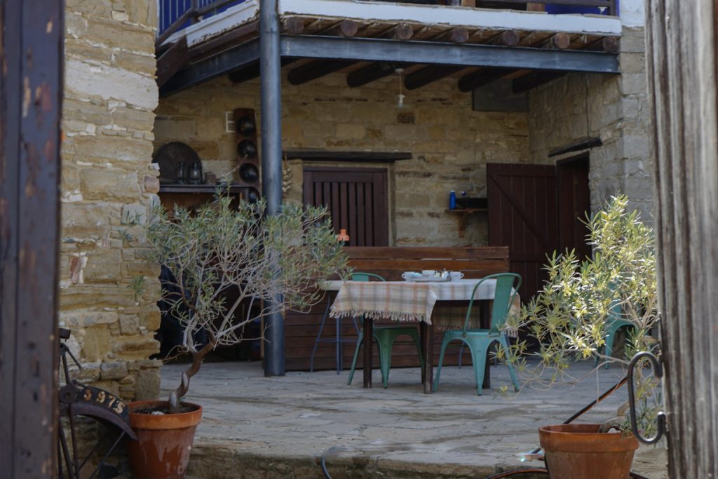 A courtyard at the Teacher's House in Maroni